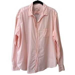 Frank & Eileen Eileen Relaxed Button-Up Shirt Featherweight Pink Ballet Size XL
